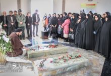 مراسم تجدید میثاق ، گلباران و عطر افشانی در مزار شهدای گمنام دانشگاه های شاهرود 